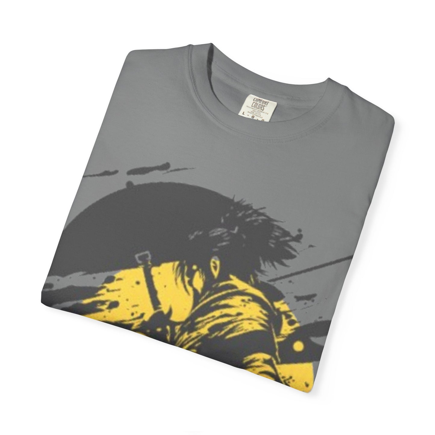 Samurai Warrior Illustration T-shirt | Yellow Sun Graphic Tee
