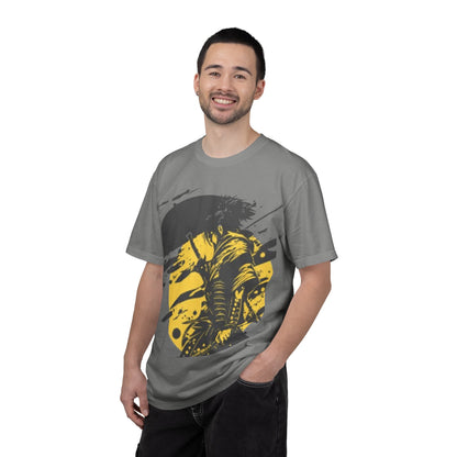 Samurai Warrior Illustration T-shirt | Yellow Sun Graphic Tee