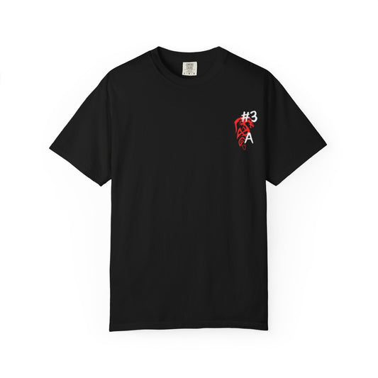 #3A Dragon Graphic T-Shirt — Red Oriental Dragon Back Print
