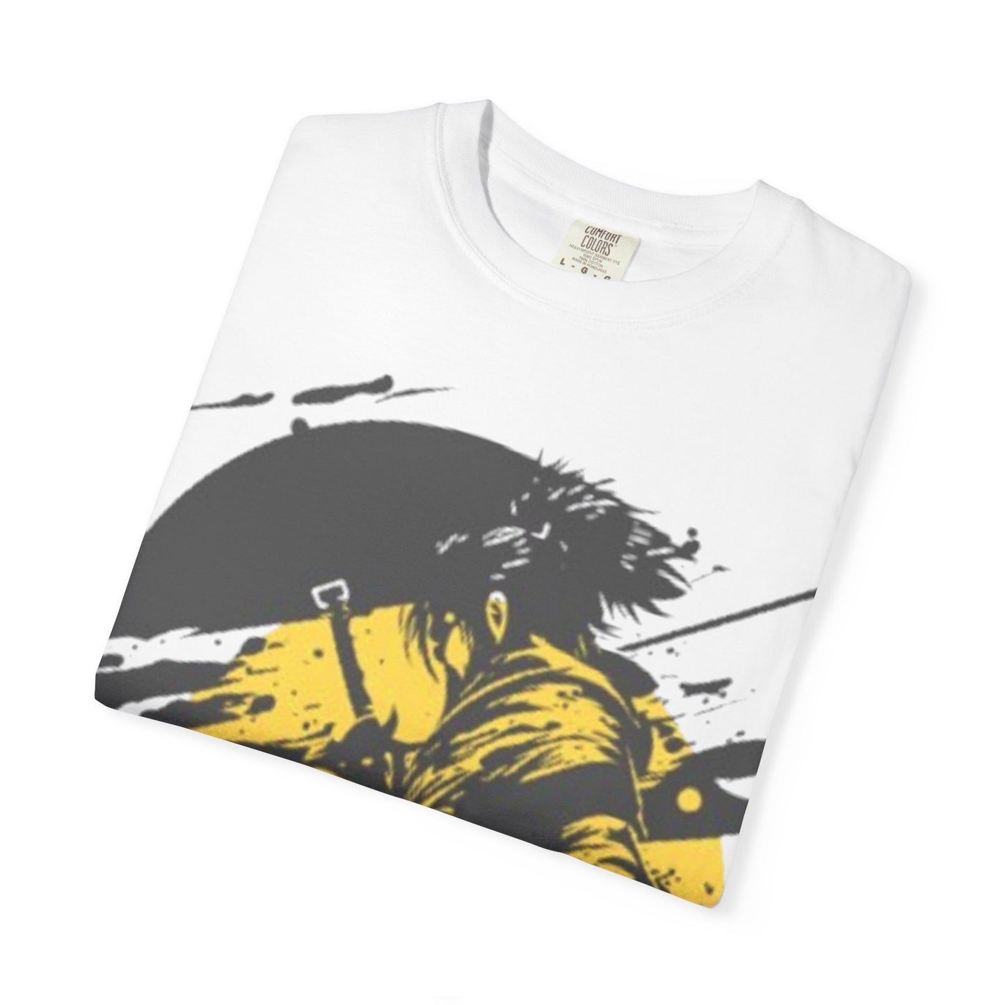Samurai Warrior Illustration T-shirt | Yellow Sun Graphic Tee