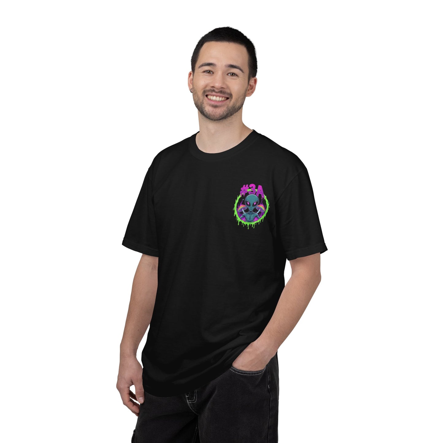 #3A Alien Oversized T-Shirt – Black
