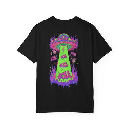 #3A UFO Signal Oversized T-Shirt – Black